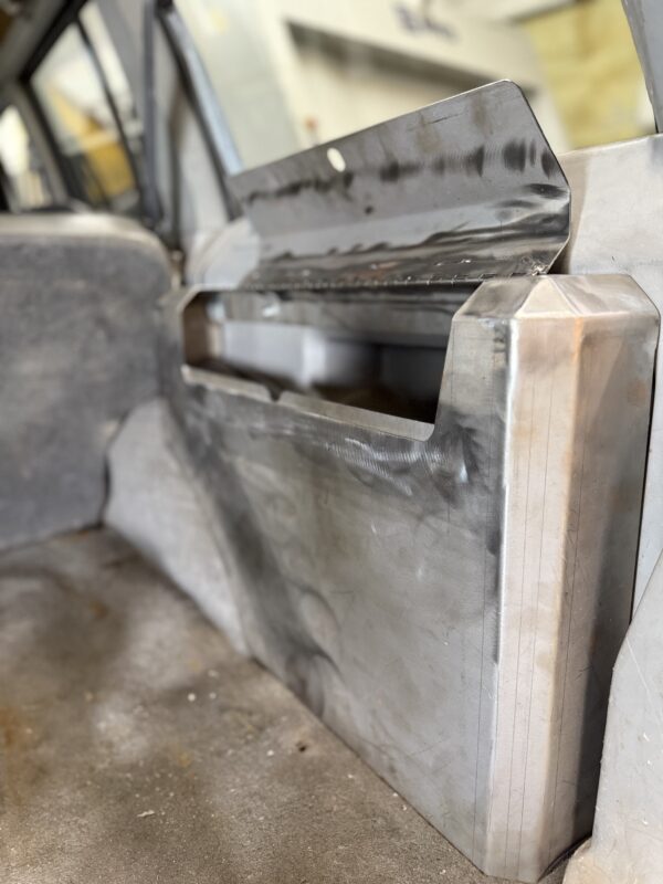 XJ (1984-2001) Jeep Cherokee Cargo Cubby Box - Passenger Side - Bare Steel