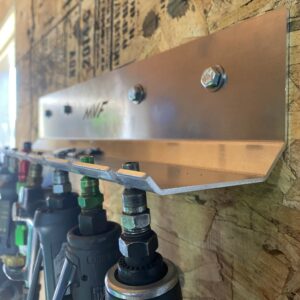 Air Tool Rack Holder with Utility Storage Shelf - Mountain Vista Fabrication